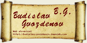 Budislav Gvozdenov vizit kartica